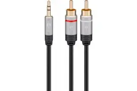 Kabel audio wtyk Jack 3,5mm - 2x wtyk RCA Goobay Plus 1,5m