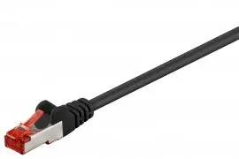 Kabel LAN Patch cord CAT 6 S/FTP LSZH CZARNY 1m