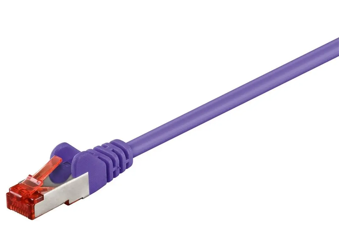 Kabel LAN Patch cord CAT 6 S/FTP LSZH fioletowy 1m
