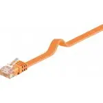 Kabel LAN Patchcord CAT 6 U/UTP PŁASKI pomarańczowy 1m