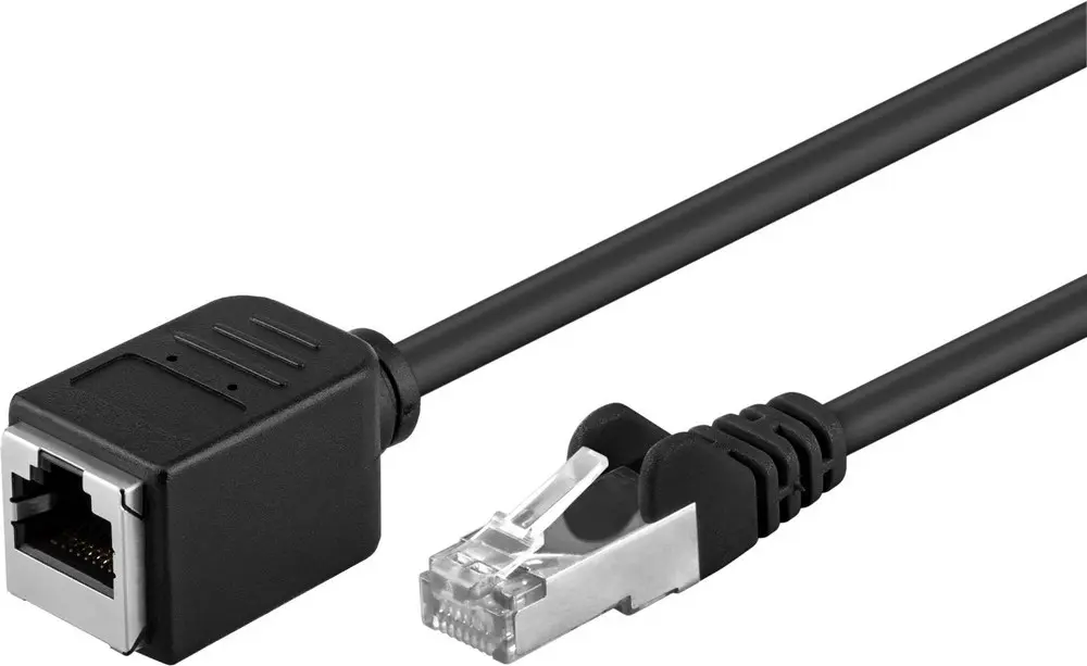 Kabel LAN przedłużacz CAT 5E F/UTP czarny 2m