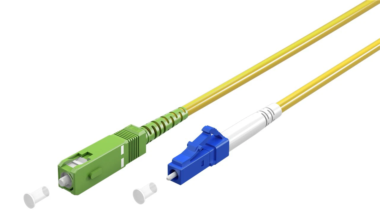 Kabel światłowodowy FOC simplex OS2 SC-APC - LC-UPC Goobay 2m