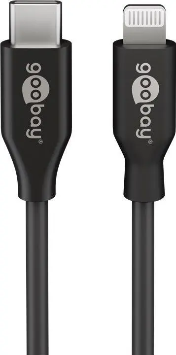 Kabel USB-C - Apple Lightning Plug 8-pin Goobay Czarny 1m