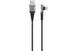 Kabel USB-C - USB-A 2.0 60W KĄTOWY oplot tekstylny Goobay 2m