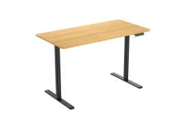 Adjustable desk with electric height change Spacetronik Moris SPE-O121, Black frame, Light wood top