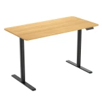 Adjustable desk with electric height change Spacetronik Moris SPE-O121, Black frame, Light wood top
