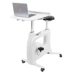 Stationary bike with Spacetronik Workbike table