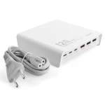 Multifunctional white charging station 120W LDNIO Q605 6 USB ports (3 USB-C, 3 USB-A)