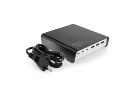 Multifunctional black charging station 120W LDNIO Q605 6 USB ports (3 USB-C, 3 USB-A)