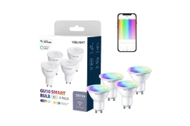 WiFi LED RGB GU10 5W Smart Bulb Yeelight App 4 Pack
